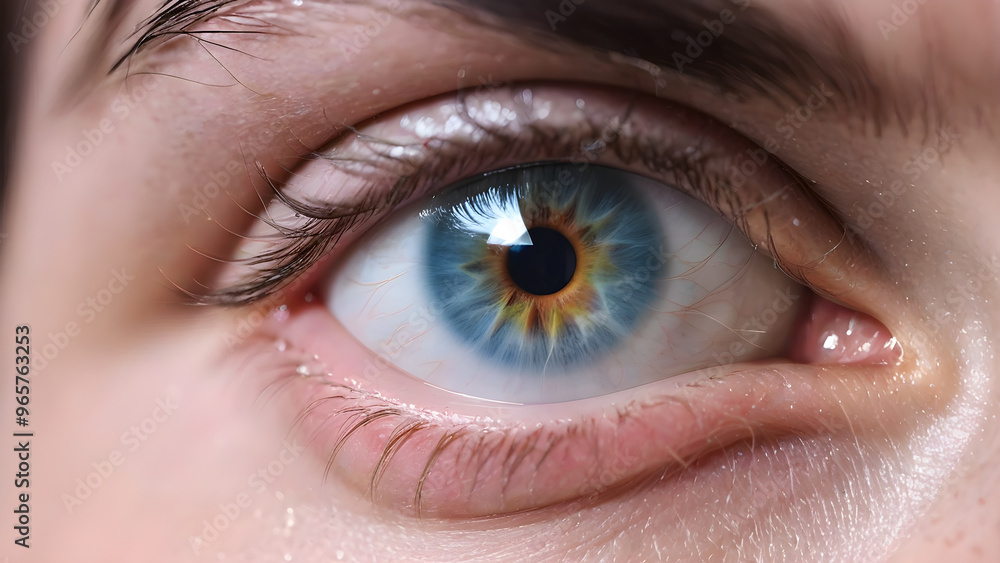 Fototapeta premium close up of a female eye, ai generated