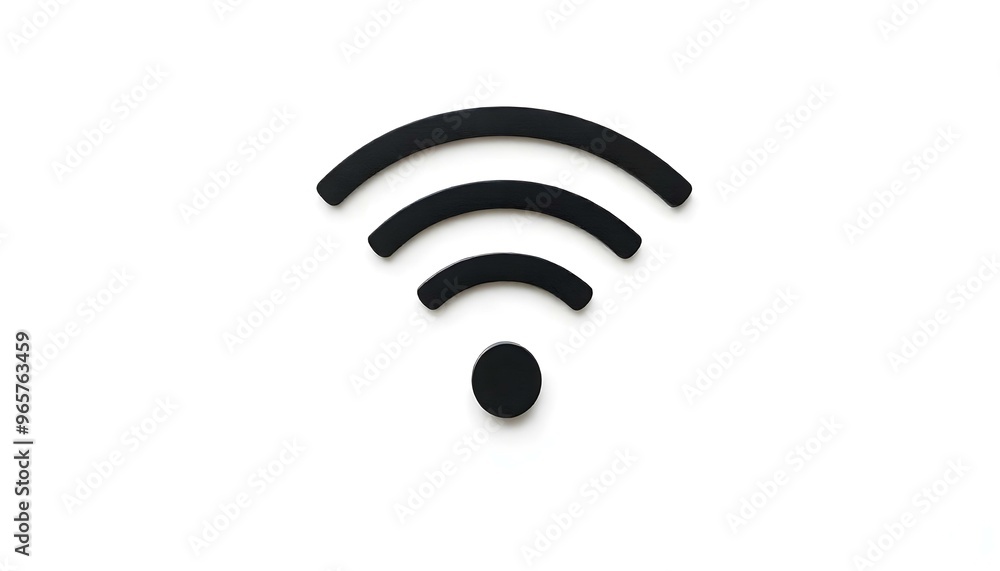 Wifi internet connection symbol icon isolated on a plain white background Wifi internet connection symbol icon isolated on a plain white background