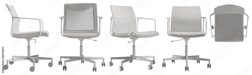 white adjustable office armchair isolated on transparant background white adjustable office armchair isolated on transparant background
