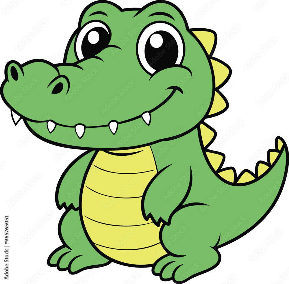 Cute Crocodile Illustration Cute Crocodile Illustration