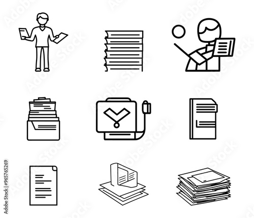 Document icons.Folder icons set
