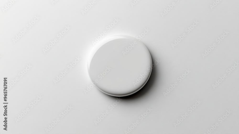White blank pin button badge floating over white background White blank pin button badge floating over white background