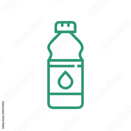 Glass Water Bottle Icon 