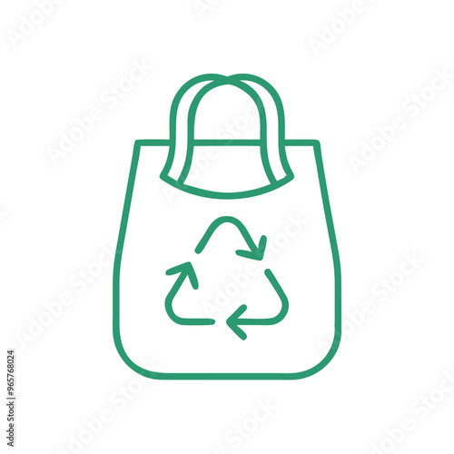 Recycled Fabric Bag Icon
