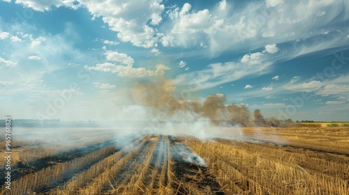 Smoke from agricultural burning can affect air quality and pose health risks to nearby communities. photo