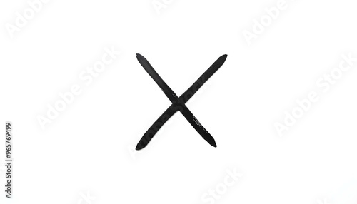 Math X multiply symbol on a white background