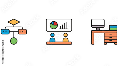 Business and legal process and idea generation, and brainstorming vector illustration
