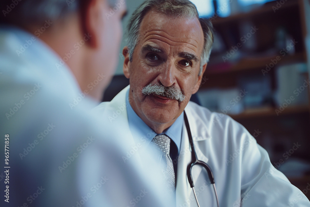 Doctor in a white coat examination of a patient in a medical clinic Ai generative Doctor in a white coat examination of a patient in a medical clinic Ai generative