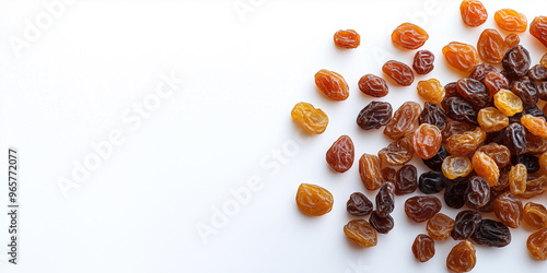 Few raisins grouped in a small, uneven pile