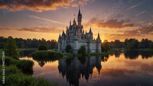 Wallpaper Mural sunset over the river Torontodigital.ca