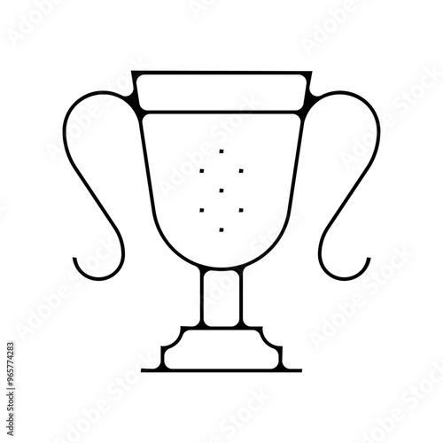 coupe trophee Icone logo medaillle trophee prix label premier place competition sport ruban