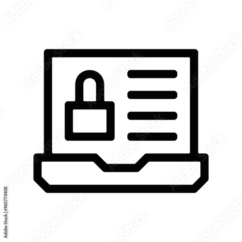 ensemble picto icones securite en ligne mot de passe verouille noir