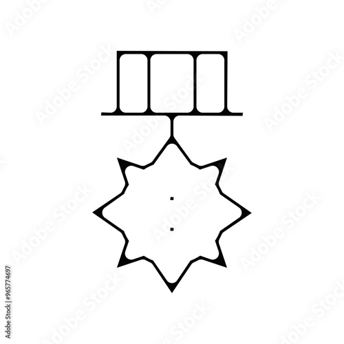 Icone logo coupe trophee medaillle trophee prix label premier place competition sport ruban
