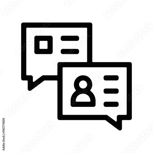 picto echange messagerie application communication message appli contact noir