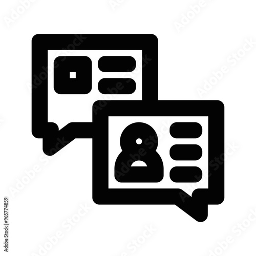 picto echange messagerie application communication message appli contact noir gras