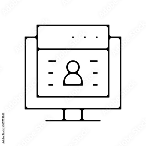 picto icones symbole profil en ligne noir