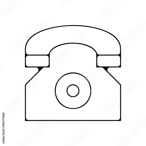 picto icones symbole standard telephonique appel noir fin