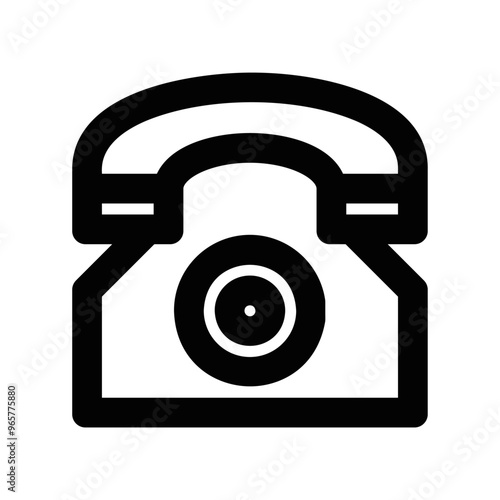 picto icones symbole standard telephonique appel noir gras
