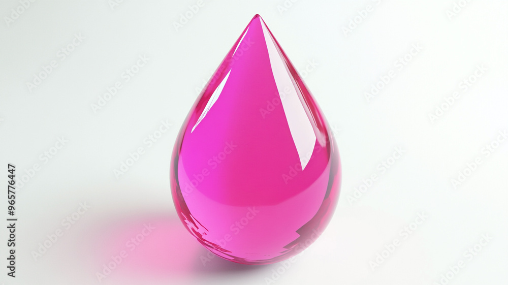 pink water drop shape on a background