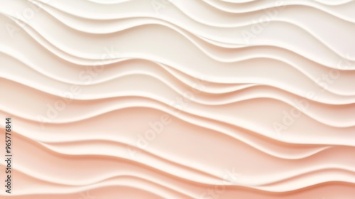 Wavy cream and peach layered design