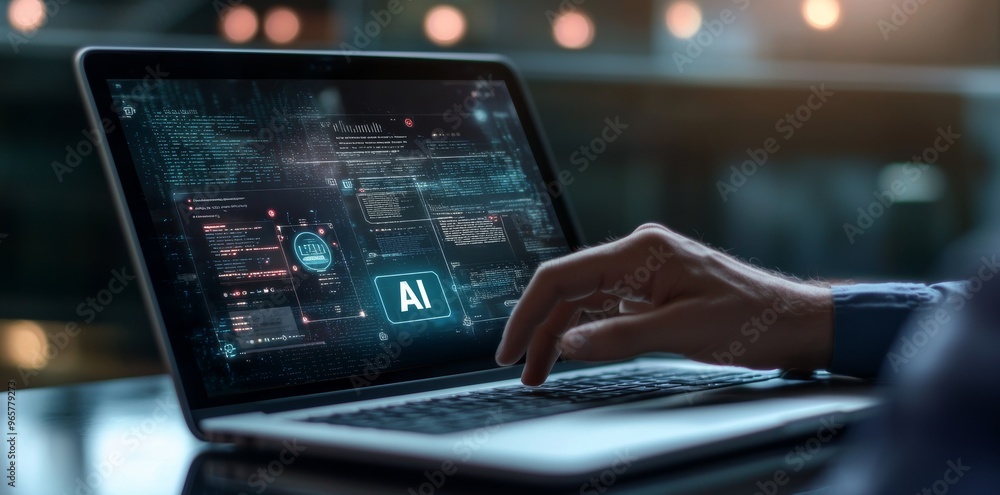 In document management systems, online documentation databases, and digital file storage systems, businesspeople use stock (AI) to efficiently archive data. In document management systems, online documentation databases, and digital file storage systems, businesspeople use stock (AI) to efficiently archive data.