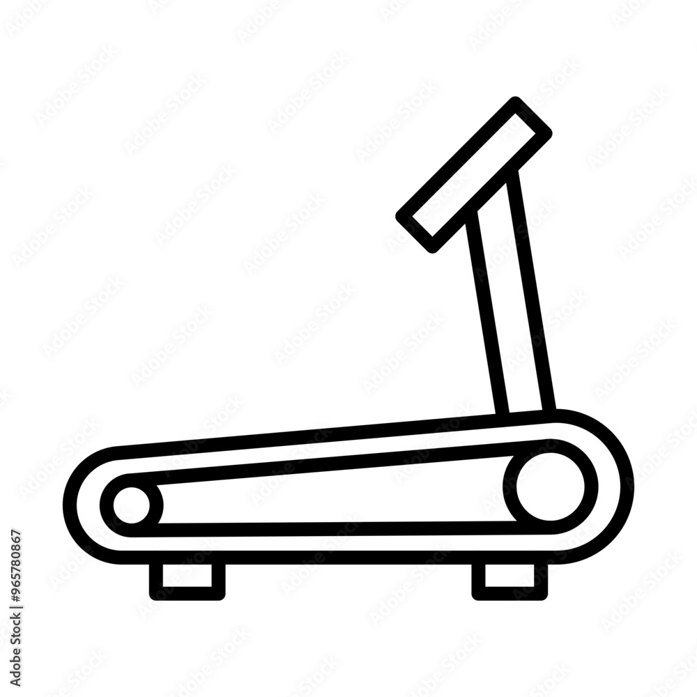 Treadmill line icon Treadmill line icon