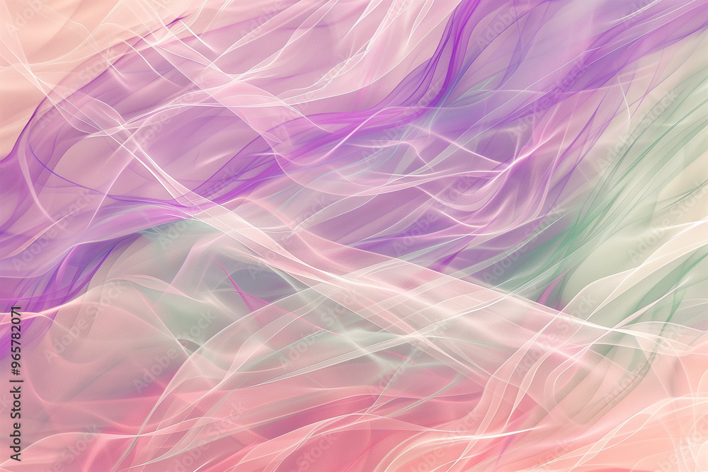 Flowing abstract waves with soft pastel shades of pink, green, and blue. Flowing abstract waves with soft pastel shades of pink, green, and blue.