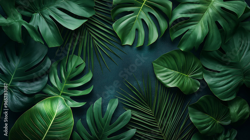 Wallpaper Mural A green leafy background with a bunch of green leaves Torontodigital.ca