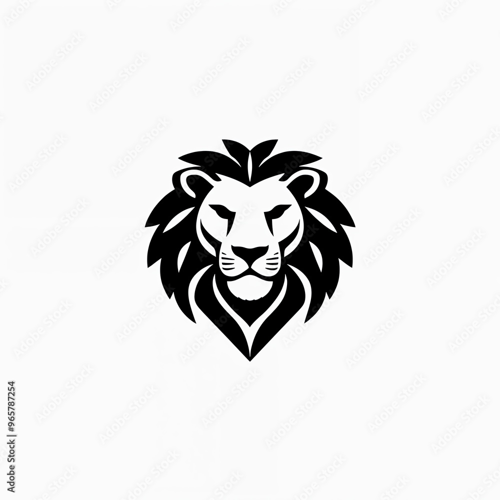 stylized black lion's head. The design emphasizes the lion's facial features, including its intense eyes and prominent mane, which is depicted with flowing lines that create a sense of movement stylized black lion's head. The design emphasizes the lion's facial features, including its intense eyes and prominent mane, which is depicted with flowing lines that create a sense of movement