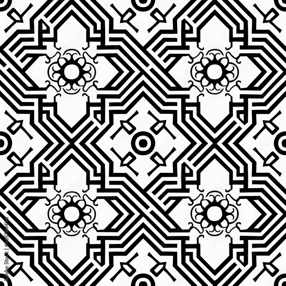 Black and white geometric pattern Black and white geometric pattern