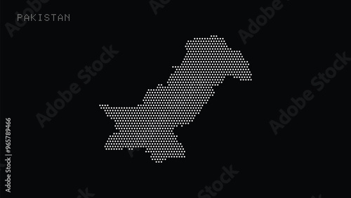 Pakistan Vector Dot Map