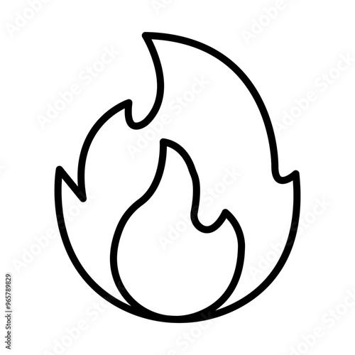 Burning line icon