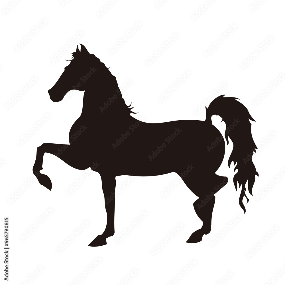 Obraz premium Horse silhouette or coloring vector, Horse illustration