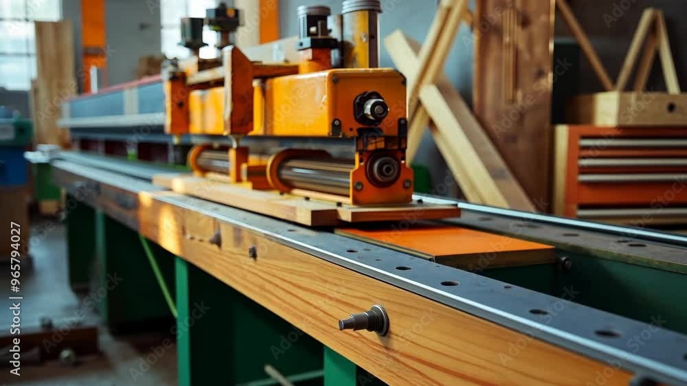 Precision woodworking in a modern workshop showcasing advanced machinery at work Precision woodworking in a modern workshop showcasing advanced machinery at work