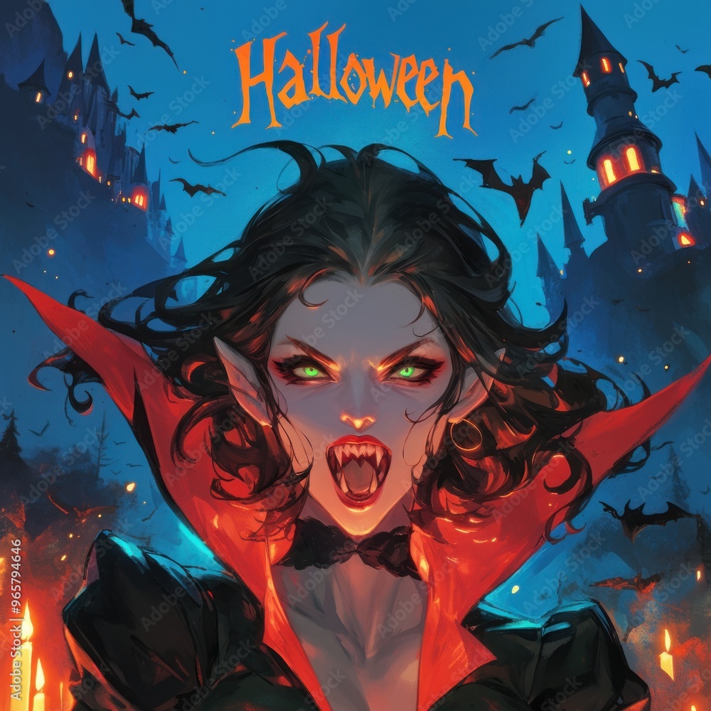 woman in halloween costume. inscription woman in halloween costume. inscription