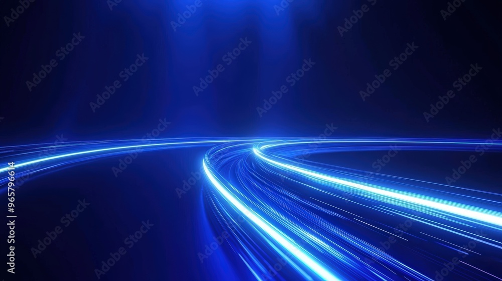 Abstract blue light trails Abstract blue light trails