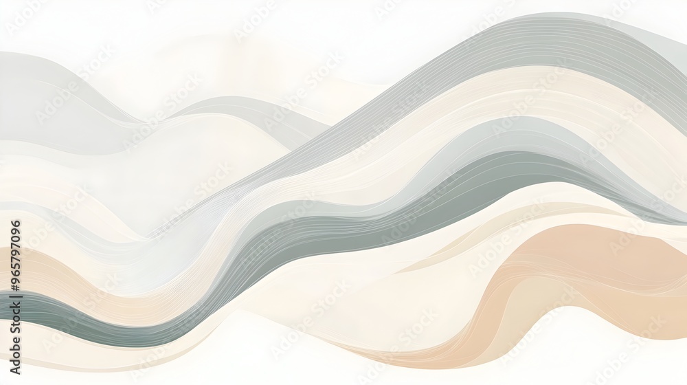 Obraz premium Minimalist Abstract Background with Soft Flowing Patterns and Elegant Serene Visuals
