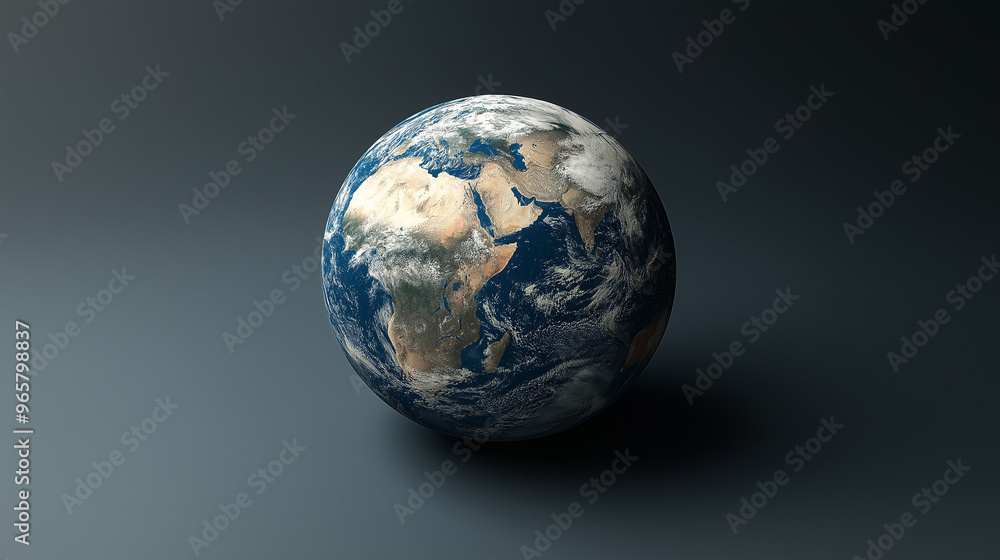 A close up of the Earth with a blue and white color scheme A close up of the Earth with a blue and white color scheme