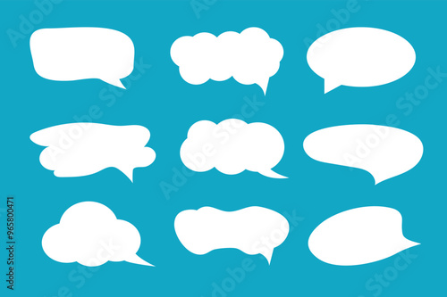Set of callout, speech bubbles, chats, elements icons, vector illustration.