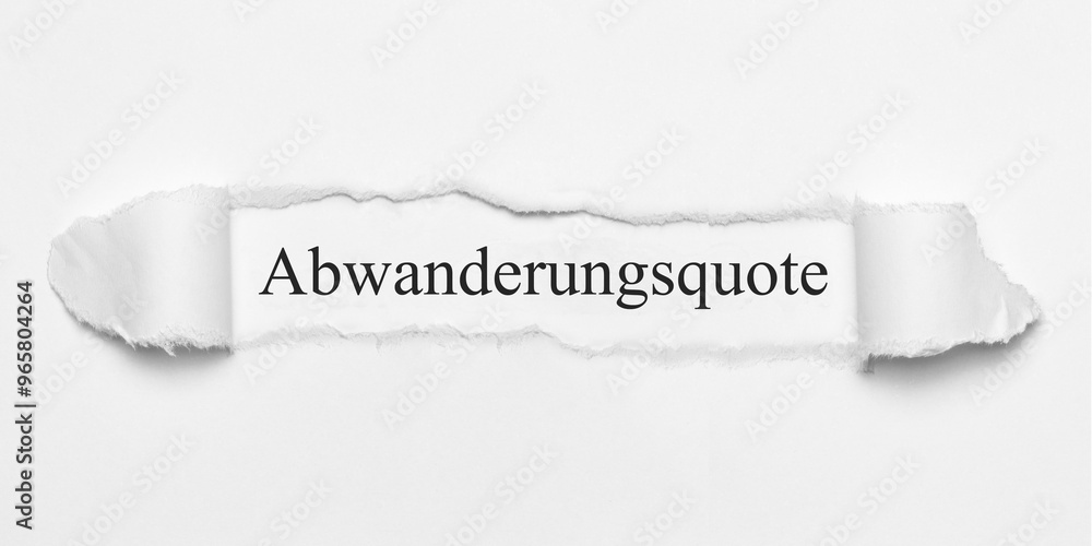 Obraz premium Abwanderungsquote