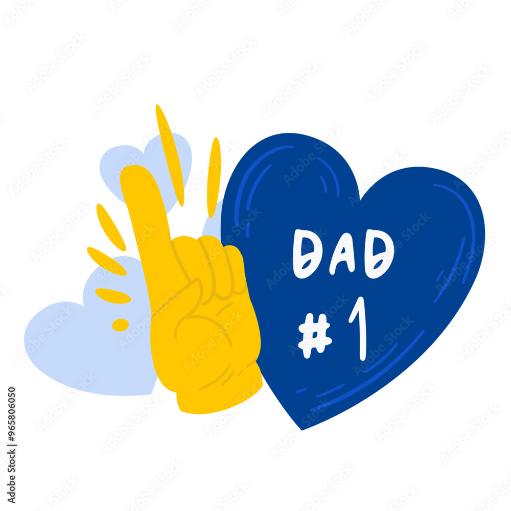 Obraz premium Dad #1 illustration