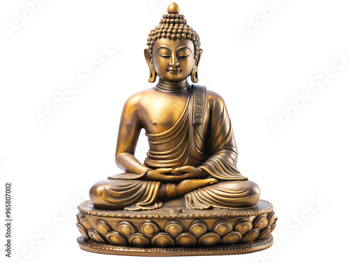 buddha statute on white background