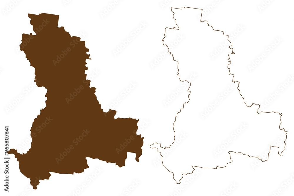 Obraz premium Cootamundra–Gundagai Regional Council (Commonwealth of Australia, New South Wales, NSW) map vector illustration, scribble sketch Cootamundra Gundagai Regional Council (CGRC) map