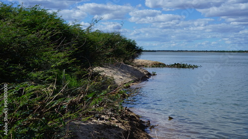 lago, natureza, fluvial, céu, paisagem, azul, escurecer, sol, parque, ao ar livre, cenário, baara ba, rio são francisco, ponte