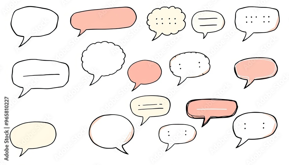 Fototapeta premium set of speech bubbles
