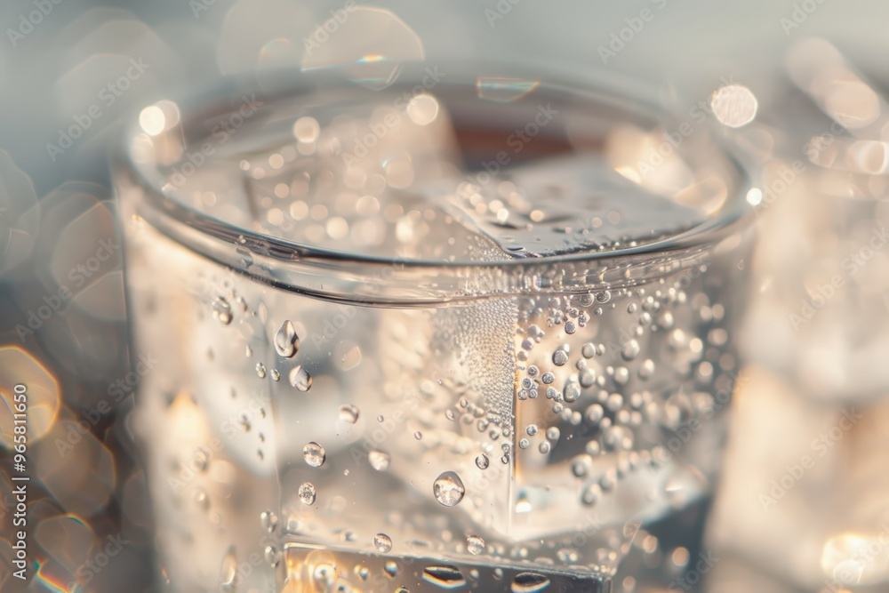Close-up of ice cubes in a glass Close-up of ice cubes in a glass