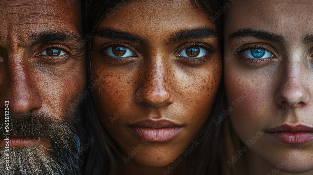 Portraits of people of different nationalities Portraits of people of different nationalities