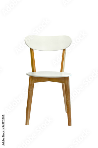 wooden chair isolated on a white background