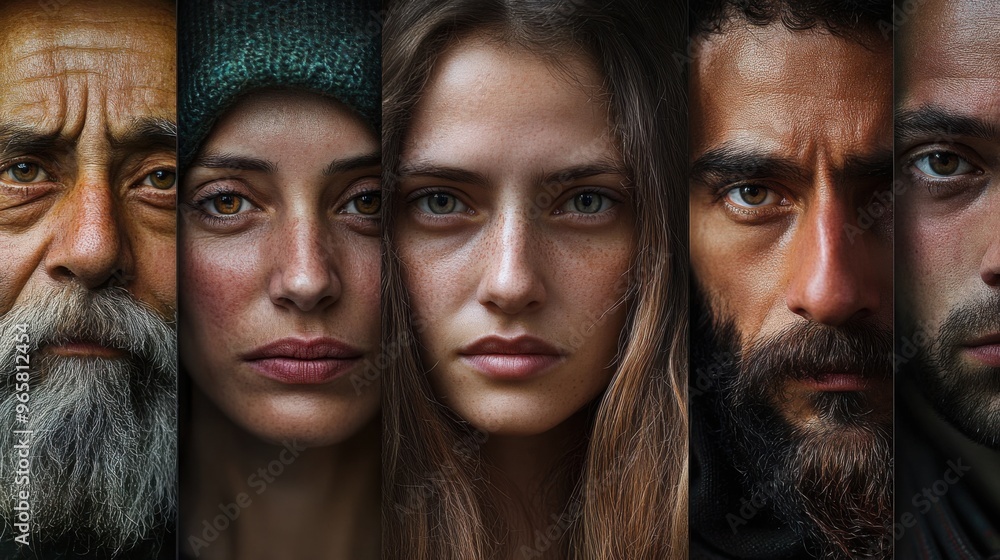 Portraits of people of different nationalities Portraits of people of different nationalities