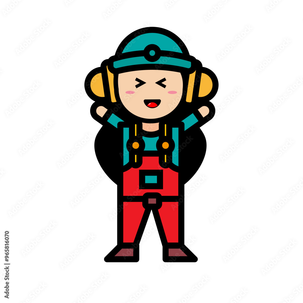 Fototapeta premium female mechanic listening to shovel